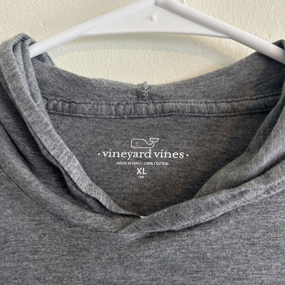 Vineyard Vines Gray Long Sleeve Hoodie Tee - Picture 3 of 5